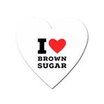 I love brown sugar Heart Magnet