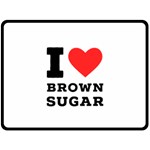 I love brown sugar Fleece Blanket (Large)