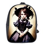 Cute Adorable Victorian Gothic Girl 2 School Bag (Large)