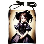 Cute Adorable Victorian Gothic Girl 2 Shoulder Sling Bag