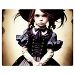 Cute Adorable Victorian Gothic Girl 2 Premium Plush Fleece Blanket (Medium)