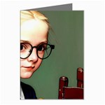 Schoolgirl With Glasses In School Uniform Greeting Cards (Pkg of 8)