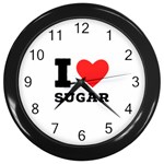 I love sugar  Wall Clock (Black)