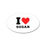 I love sugar  Sticker Oval (10 pack)