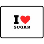 I love sugar  Fleece Blanket (Large)