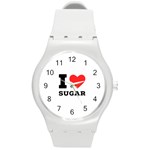 I love sugar  Round Plastic Sport Watch (M)