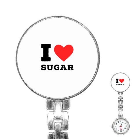 I love sugar  Stainless Steel Nurses Watch from ArtsNow.com Front