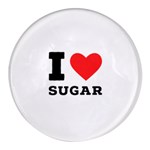 I love sugar  Round Glass Fridge Magnet (4 pack)