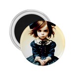 Cute Adorable Victorian Gothic Girl 3 2.25  Magnets