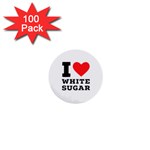 I love white sugar 1  Mini Buttons (100 pack) 