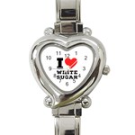 I love white sugar Heart Italian Charm Watch