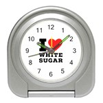 I love white sugar Travel Alarm Clock