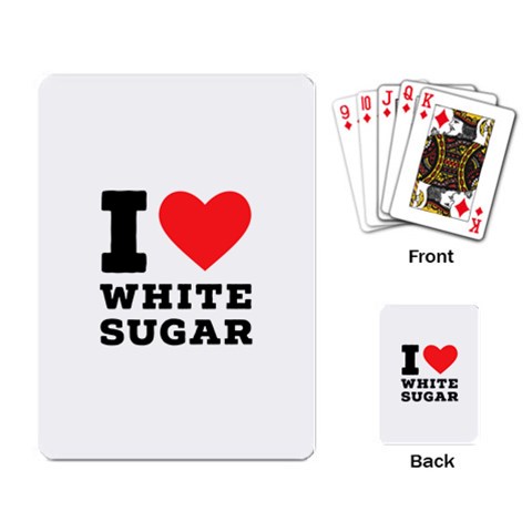 I love white sugar Playing Cards Single Design (Rectangle) from ArtsNow.com Back