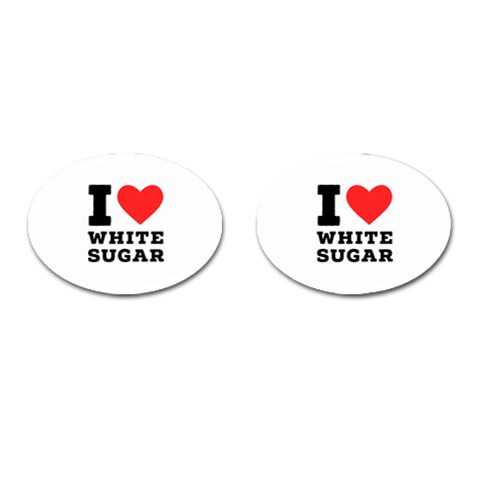 I love white sugar Cufflinks (Oval) from ArtsNow.com Front(Pair)