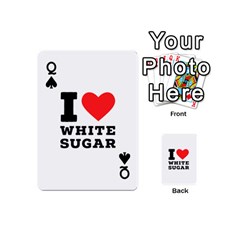 Queen I love white sugar Playing Cards 54 Designs (Mini) from ArtsNow.com Front - SpadeQ