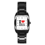 I love white sugar Stainless Steel Barrel Watch