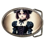 Cute Adorable Victorian Gothic Girl 4 Belt Buckles