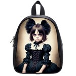 Cute Adorable Victorian Gothic Girl 4 School Bag (Small)