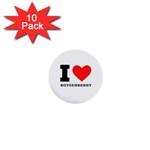 I love boysenberry  1  Mini Buttons (10 pack) 