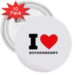 I love boysenberry  3  Buttons (10 pack) 