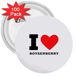 I love boysenberry  3  Buttons (100 pack) 