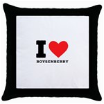 I love boysenberry  Throw Pillow Case (Black)