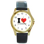 I love boysenberry  Round Gold Metal Watch