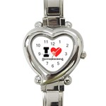 I love boysenberry  Heart Italian Charm Watch