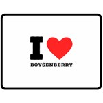 I love boysenberry  Fleece Blanket (Large)