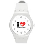 I love boysenberry  Round Plastic Sport Watch (M)