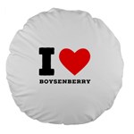 I love boysenberry  Large 18  Premium Flano Round Cushions