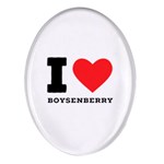 I love boysenberry  Oval Glass Fridge Magnet (4 pack)