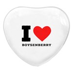 I love boysenberry  Heart Glass Fridge Magnet (4 pack)