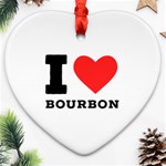 I love bourbon  Ornament (Heart)