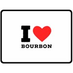 I love bourbon  Two Sides Fleece Blanket (Large)