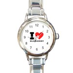 I love blueberry  Round Italian Charm Watch