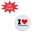 I love blueberry  1  Mini Buttons (100 pack) 