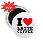 I love latte coffee 2.25  Magnets (10 pack) 