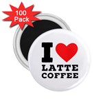 I love latte coffee 2.25  Magnets (100 pack) 