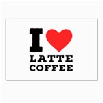 I love latte coffee Postcards 5  x 7  (Pkg of 10)