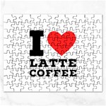I love latte coffee Rectangular Jigsaw Puzzl
