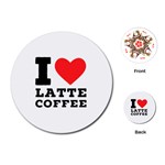 I love latte coffee Playing Cards Single Design (Round)