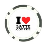 I love latte coffee Poker Chip Card Guard