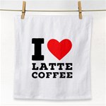 I love latte coffee Face Towel