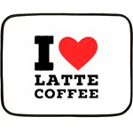 I love latte coffee Two Sides Fleece Blanket (Mini)