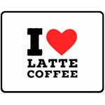 I love latte coffee Fleece Blanket (Medium)