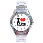 I love latte coffee Stainless Steel Analogue Watch