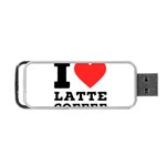 I love latte coffee Portable USB Flash (One Side)