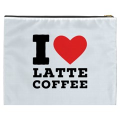 I love latte coffee Cosmetic Bag (XXXL) from ArtsNow.com Back