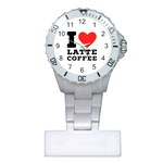 I love latte coffee Plastic Nurses Watch